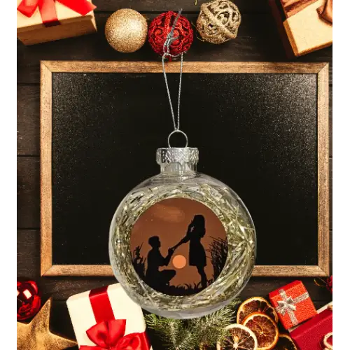 Boule de noël dorée