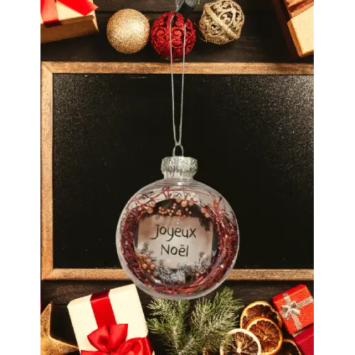 Boule de noël rouge